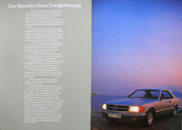 Mercedes-Benz 380 SEC - 500 SEC Modelprogram 1981 Carbrochure (10219)